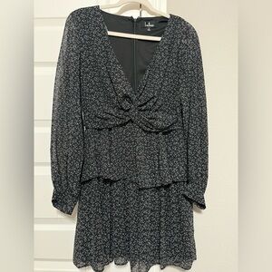 Lulu's Black Dress with White Floral Accents